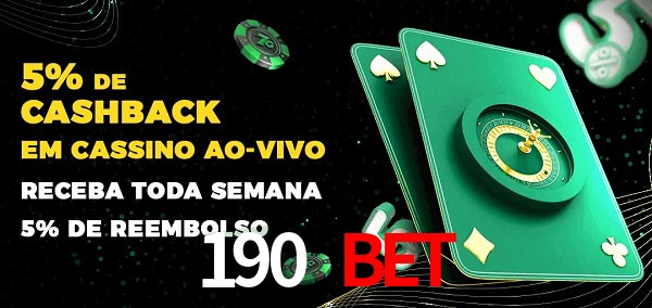 Promoções do cassino ao Vivo 190 Bet